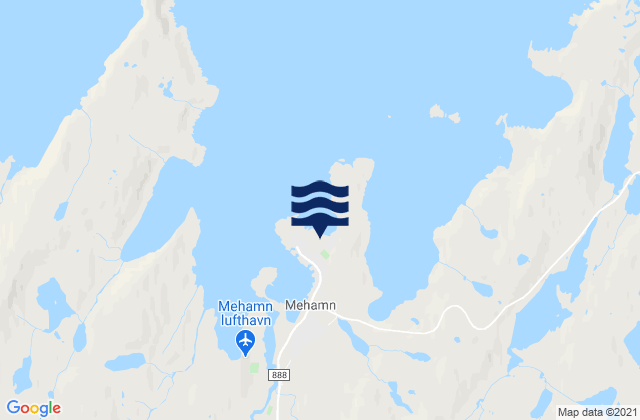 Mapa da tábua de marés em Gamvik, Norway