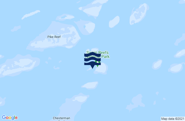 Mapa da tábua de marés em Gannet Cay, Australia