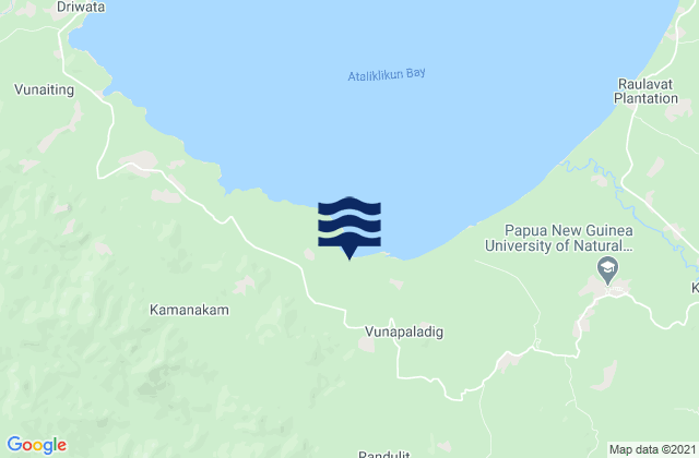Mapa da tábua de marés em Gazelle, Papua New Guinea