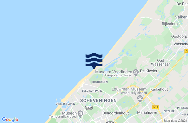 Mapa da tábua de marés em Gemeente Delft, Netherlands