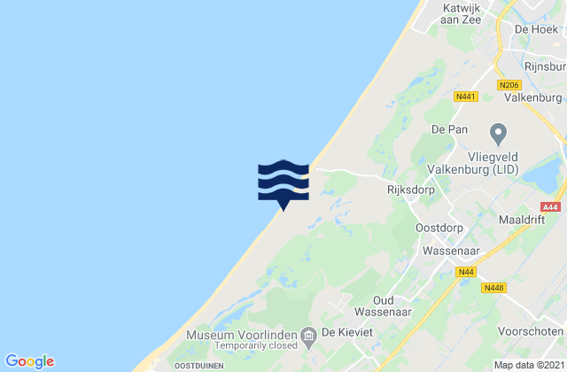 Mapa da tábua de marés em Gemeente Leidschendam-Voorburg, Netherlands