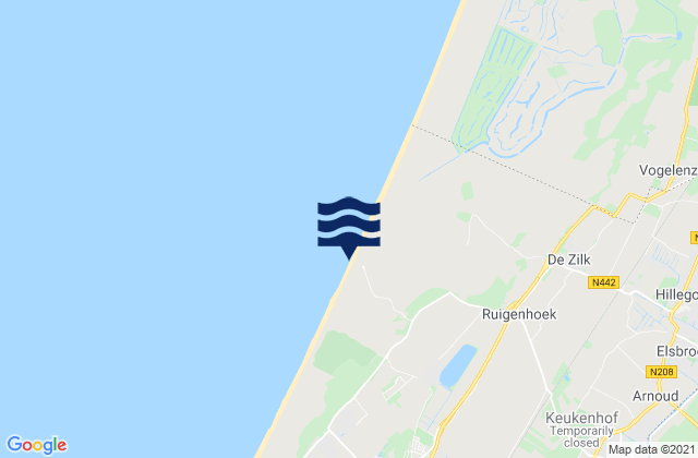 Mapa da tábua de marés em Gemeente Lisse, Netherlands