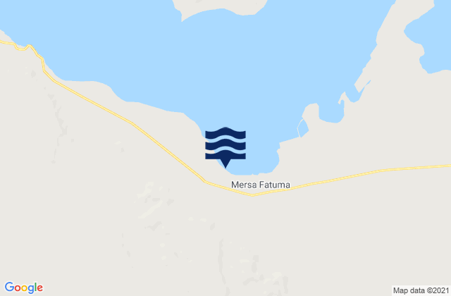 Mapa da tábua de marés em Ghelaelo, Eritrea