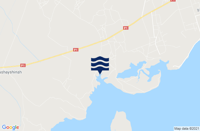 Mapa da tábua de marés em Ghraiba, Tunisia