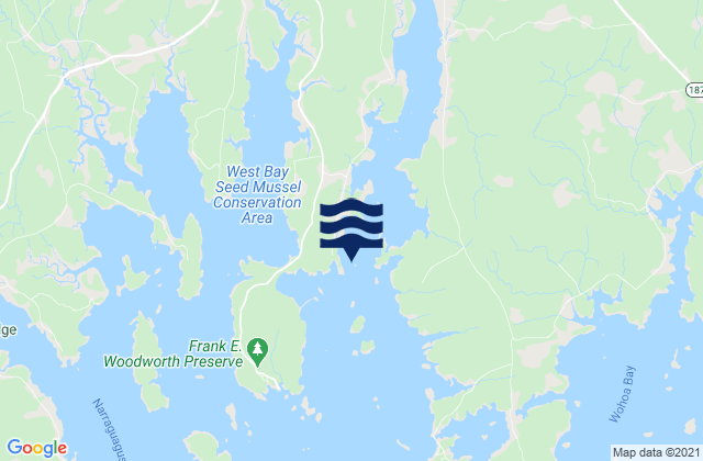 Mapa da tábua de marés em Gibbs Island, United States