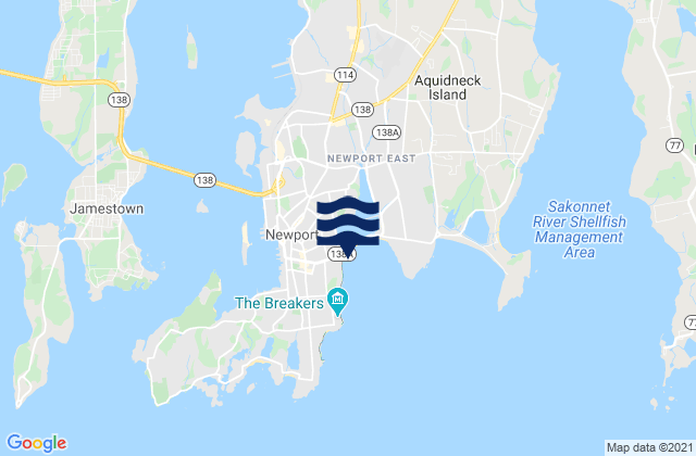 Mapa da tábua de marés em Gibbs Island, United States