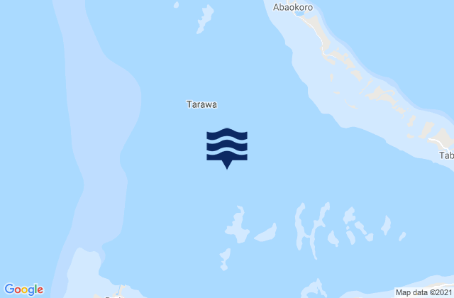 Mapa da tábua de marés em Gilbert Islands, Kiribati