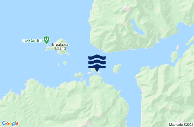 Mapa da tábua de marés em Gilbert Islands, New Zealand
