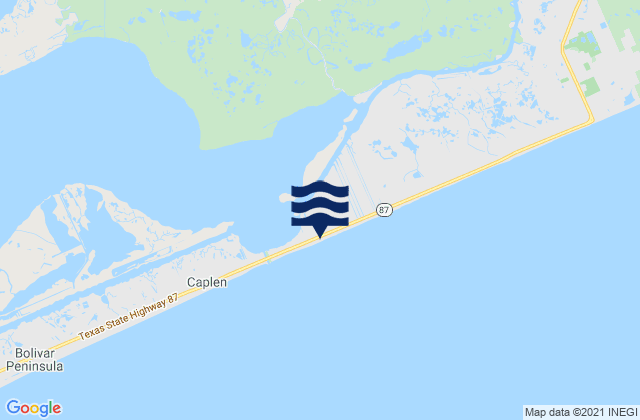 Mapa da tábua de marés em Gilchrist (East Bay), United States
