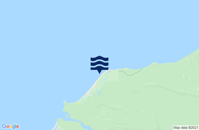 Mapa da tábua de marés em Gillespie Beach, New Zealand