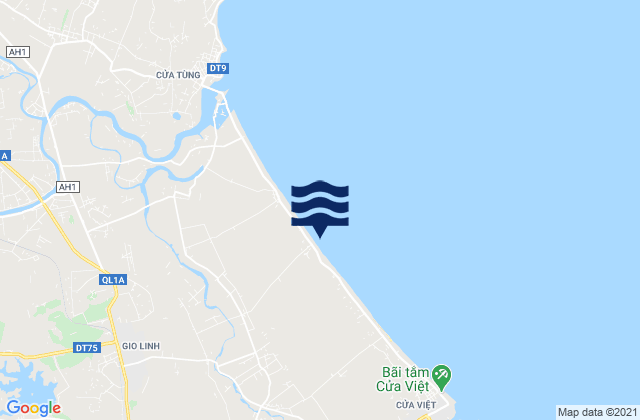 Mapa da tábua de marés em Gio Linh, Vietnam