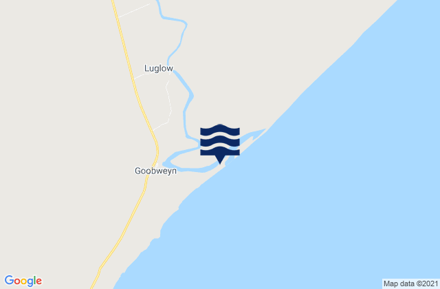 Mapa da tábua de marés em Giuba River, Somalia