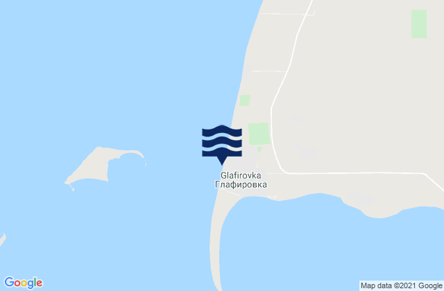 Mapa da tábua de marés em Glafirovka, Russia