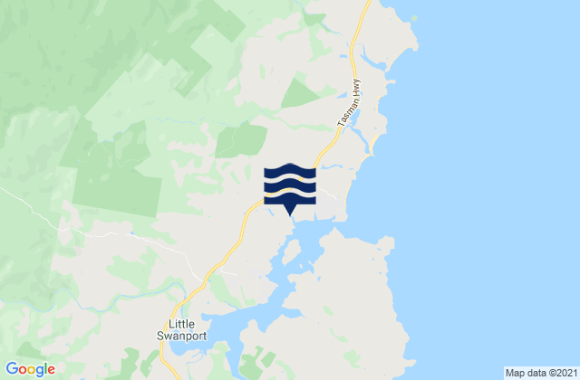 Mapa da tábua de marés em Glamorgan/Spring Bay, Australia