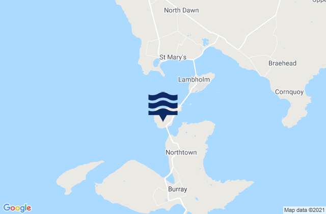 Mapa da tábua de marés em Glimps Holm, United Kingdom