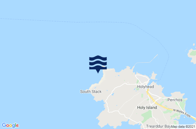 Mapa da tábua de marés em Gogarth Bay, United Kingdom