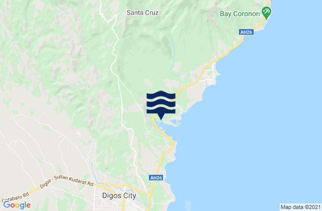 Mapa da tábua de marés em Goma, Philippines