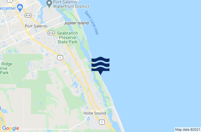 Mapa da tábua de marés em Gomez South Jupiter Narrows, United States