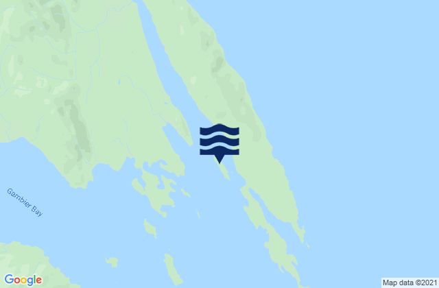 Mapa da tábua de marés em Good Island, United States