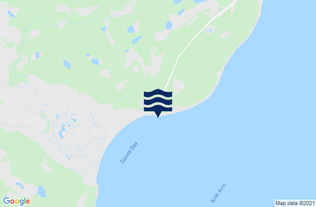 Mapa da tábua de marés em Goose Creek Cook Inlet, United States