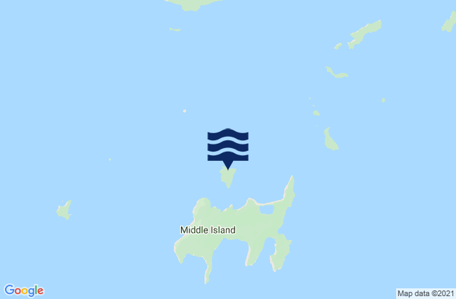 Mapa da tábua de marés em Goose Island, Australia