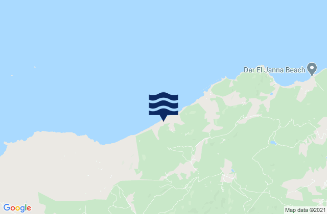 Mapa da tábua de marés em Gouvernorat de Bizerte, Tunisia
