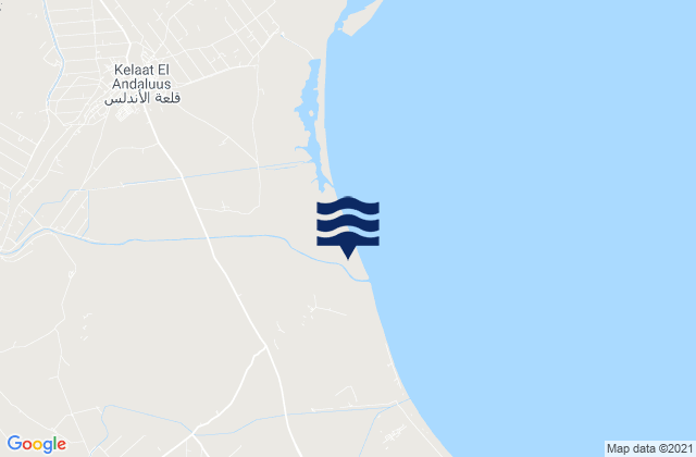 Mapa da tábua de marés em Gouvernorat de l’Ariana, Tunisia
