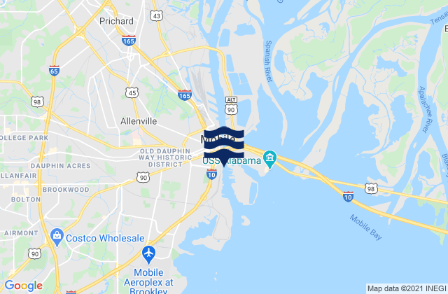 Mapa da tábua de marés em Government Point, United States