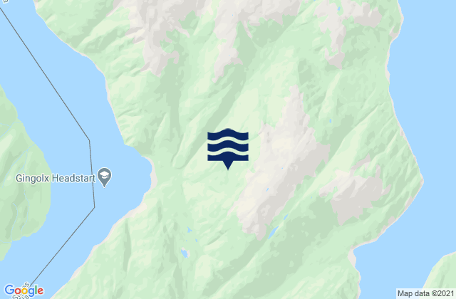 Mapa da tábua de marés em Granby Bay, United States