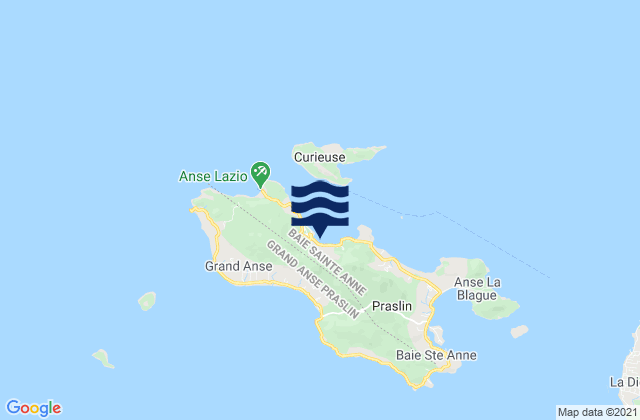 Mapa da tábua de marés em Grand Anse Praslin, Seychelles