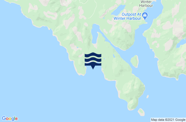 Mapa da tábua de marés em Grant Bay, Canada