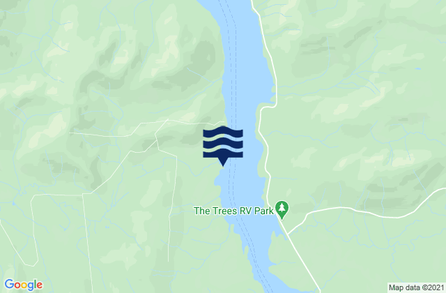 Mapa da tábua de marés em Green Point, United States