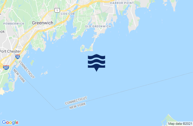 Mapa da tábua de marés em Greenwich Point 1.1 miles south of, United States