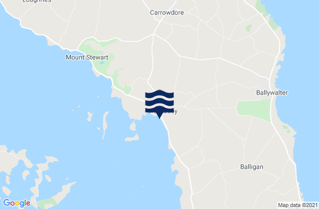 Mapa da tábua de marés em Greyabbey, United Kingdom
