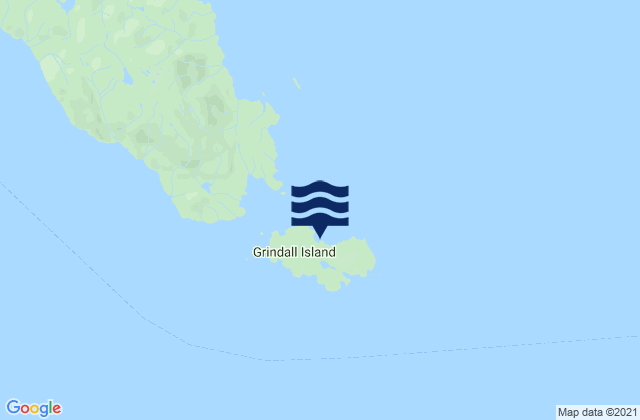 Mapa da tábua de marés em Grindall Island, United States