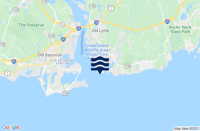 Mapa da tábua de marés em Griswold Point, United States