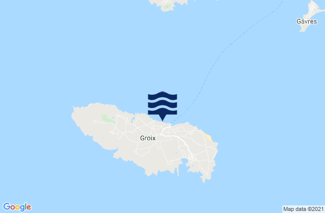 Mapa da tábua de marés em Groix, France