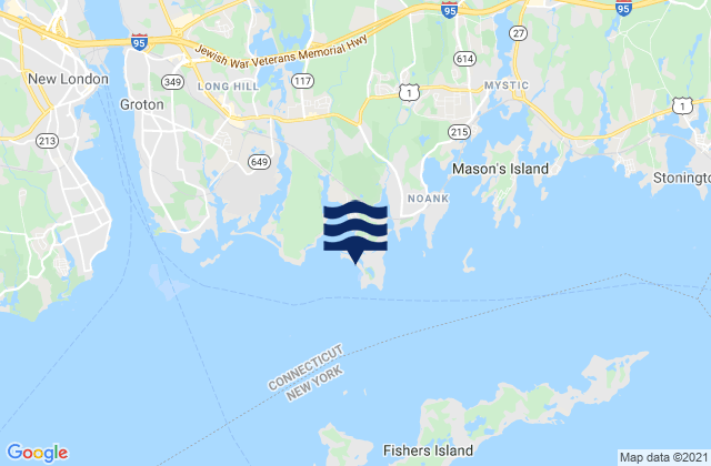 Mapa da tábua de marés em Groton Long Point Main Beach, United States