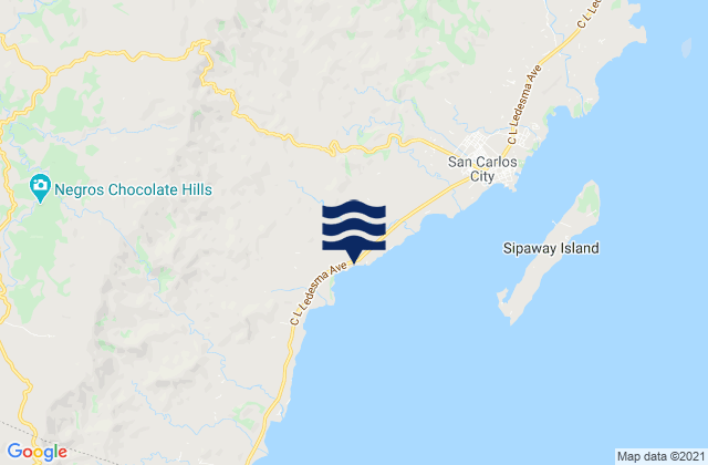 Mapa da tábua de marés em Guadalupe, Philippines