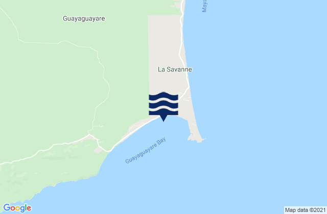 Mapa da tábua de marés em Guayaguayare Bay, Trinidad and Tobago
