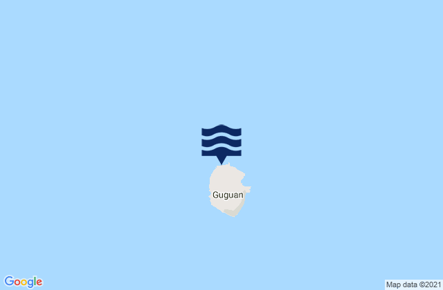 Mapa da tábua de marés em Guguan Island, Northern Mariana Islands