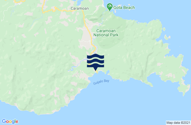 Mapa da tábua de marés em Guijalo, Philippines