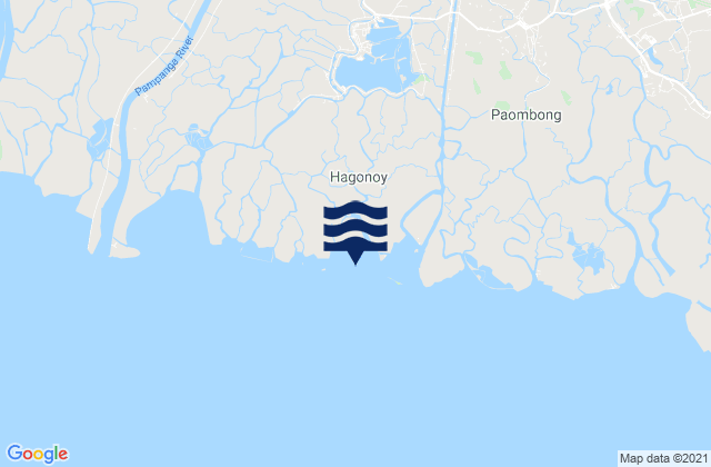 Mapa da tábua de marés em Hagonoy, Philippines
