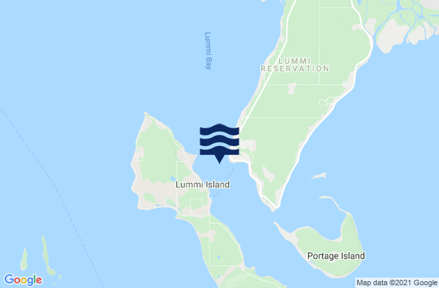Mapa da tábua de marés em Hale Passage 0.5 mile SE of Lummi Point, United States