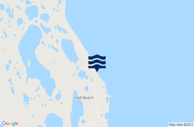 Mapa da tábua de marés em Hall Beach, Canada