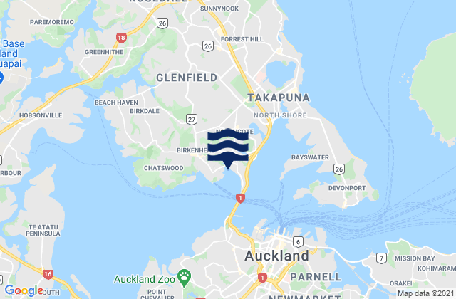 Mapa da tábua de marés em Halls Beach, New Zealand