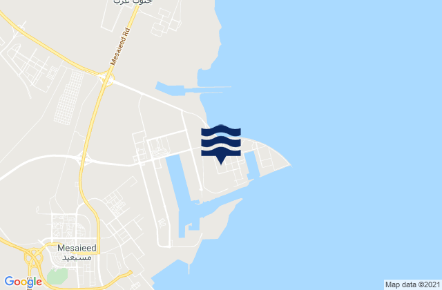 Mapa da tábua de marés em Hamad Port, Qatar