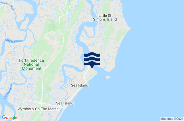 Mapa da tábua de marés em Hampton River Entrance, United States