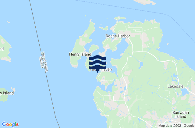 Mapa da tábua de marés em Hanbury Point (Mosquito Pass San Juan Island), United States