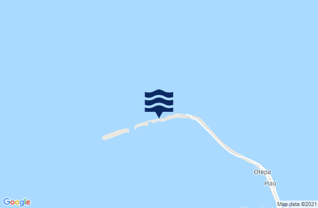Mapa da tábua de marés em Hao (Bow or La Harpe) Island, French Polynesia